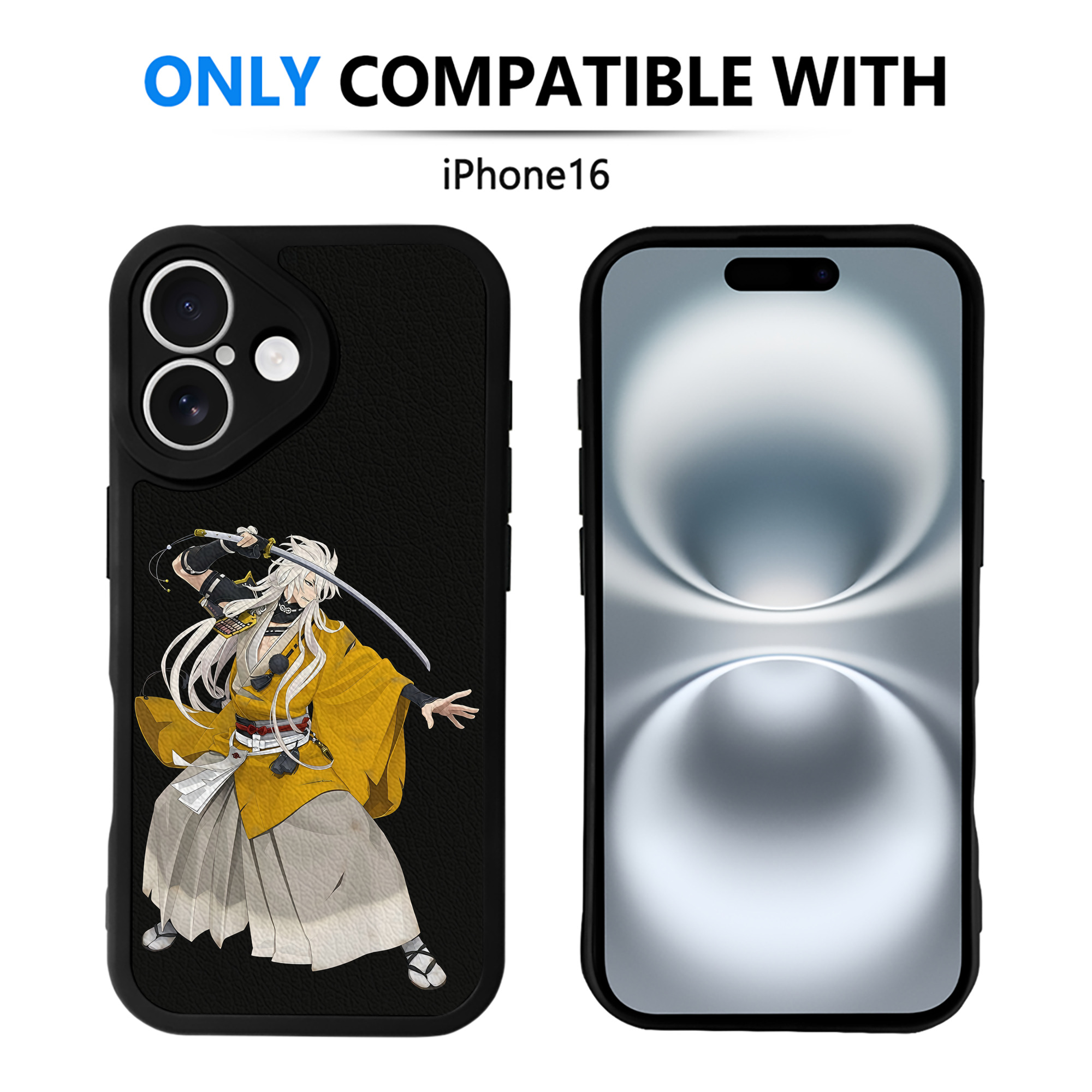 （画像用） 刀剣乱舞 Touken Ranbu 【iPhone 16シリーズ対応】シリコンスマホケース（レザー調） 材質：シリコン